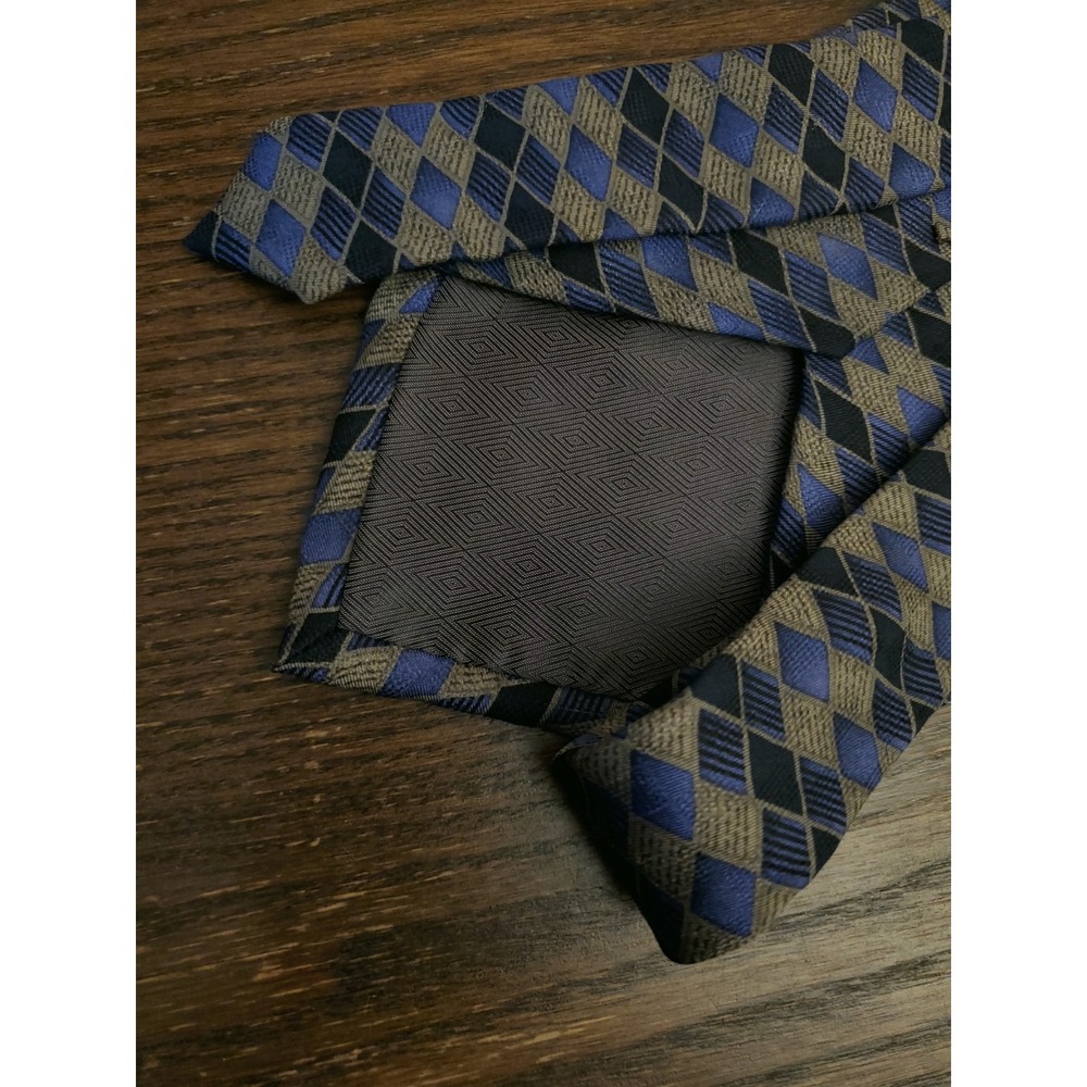 Louis Roth 100% Silk‎ Handmade Necktie Mens Vtg Geometric Design Made in Korea
